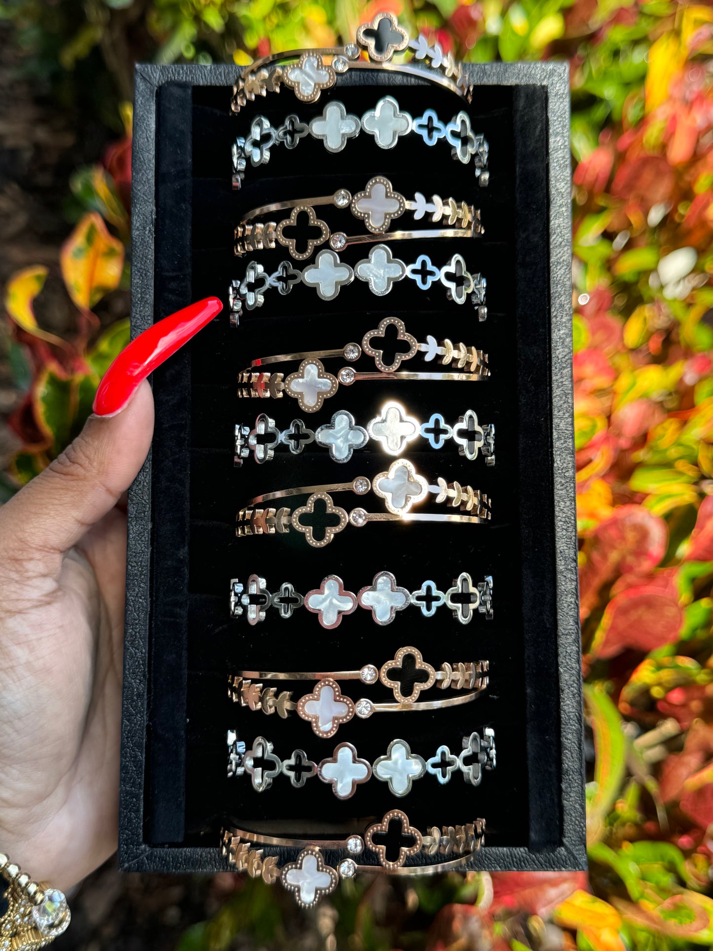 Clover Open Cuff Rose Gold