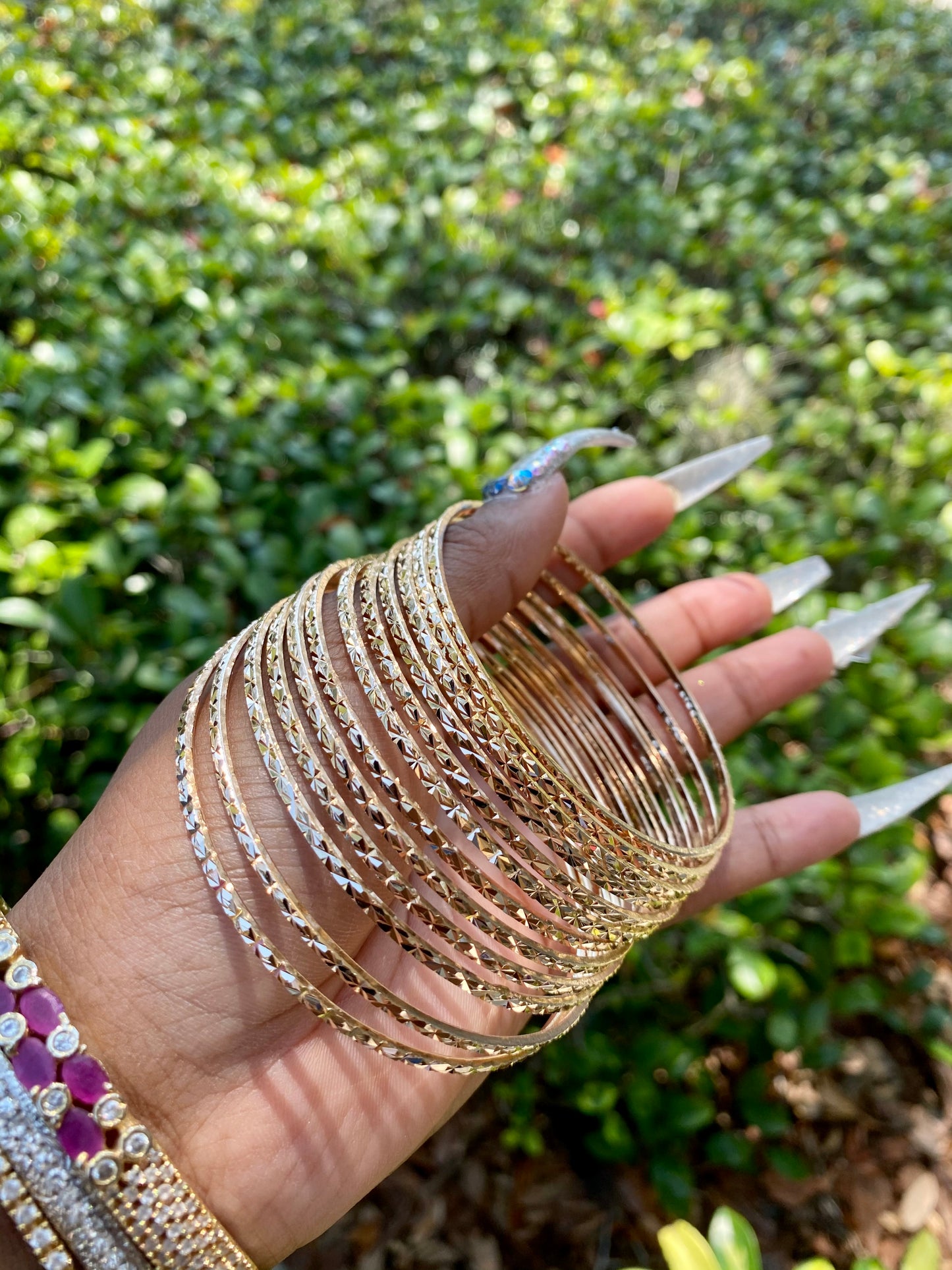 84pcs Gold Bangles Bundle 7,6,5,4.....2mm
