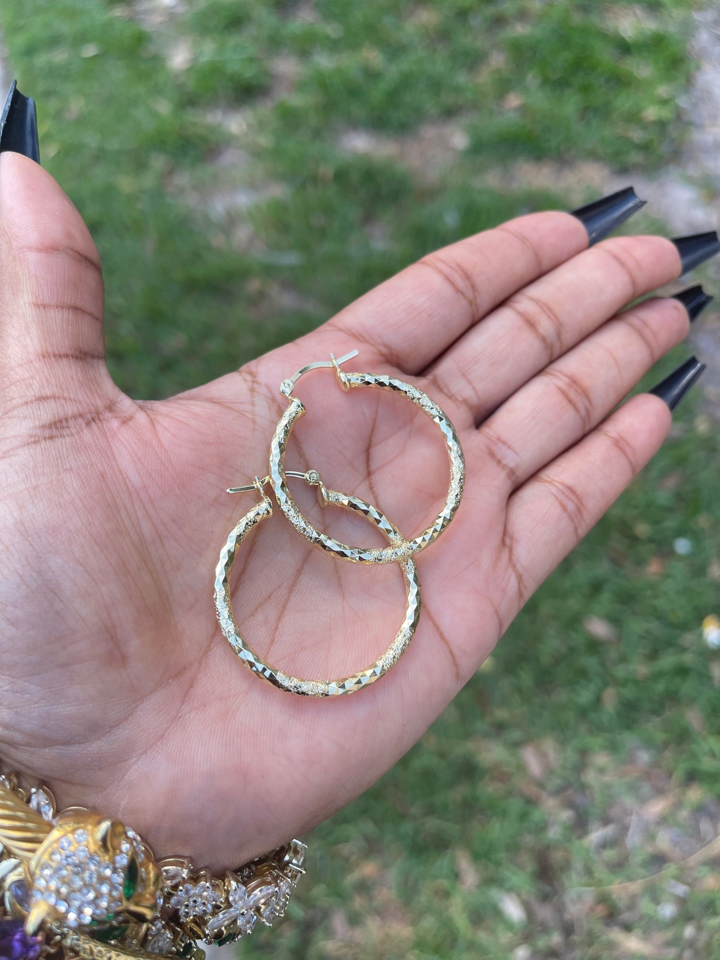 Gold Earrings …. Large & Small