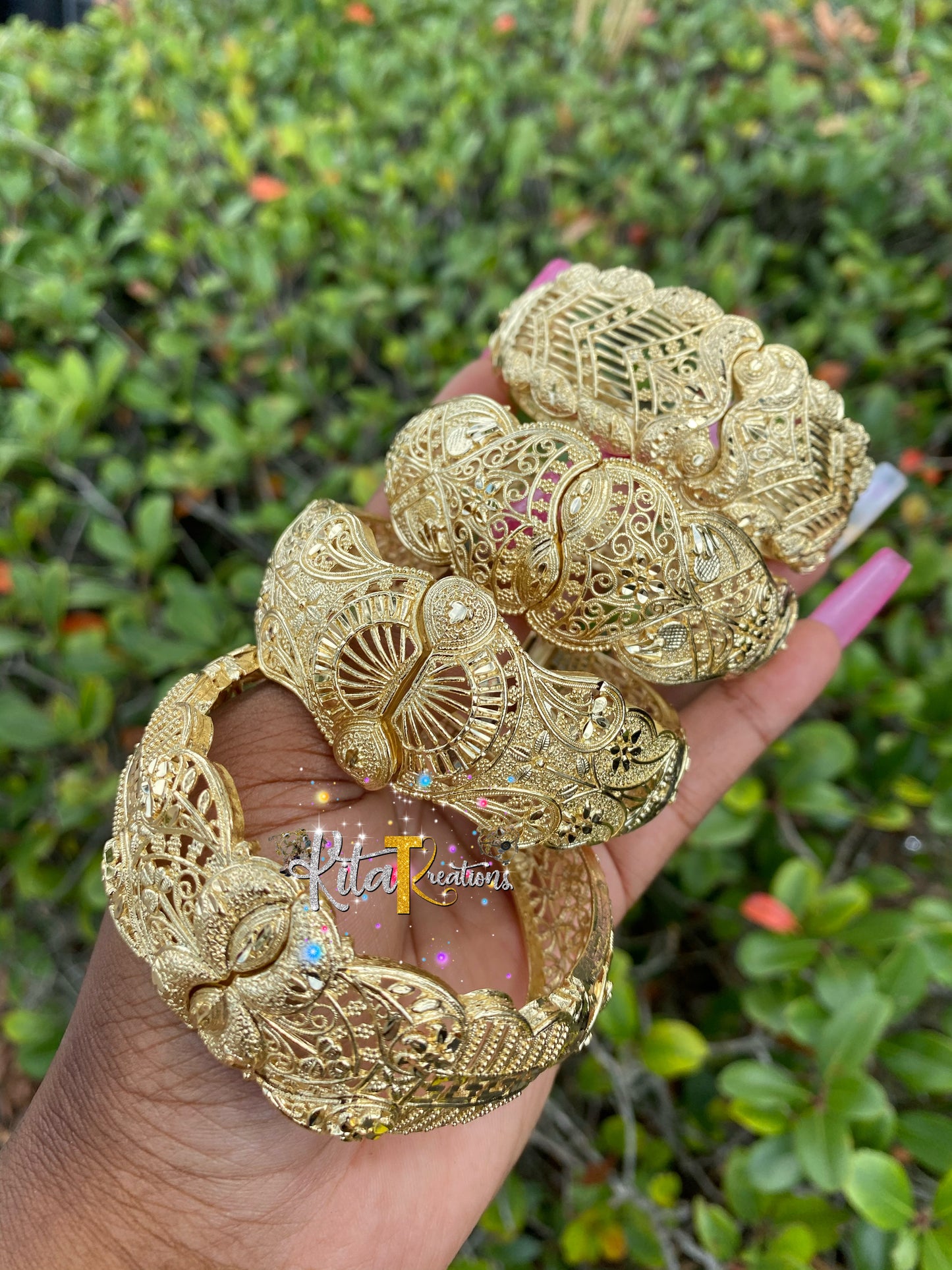 4 Gold Cuffs