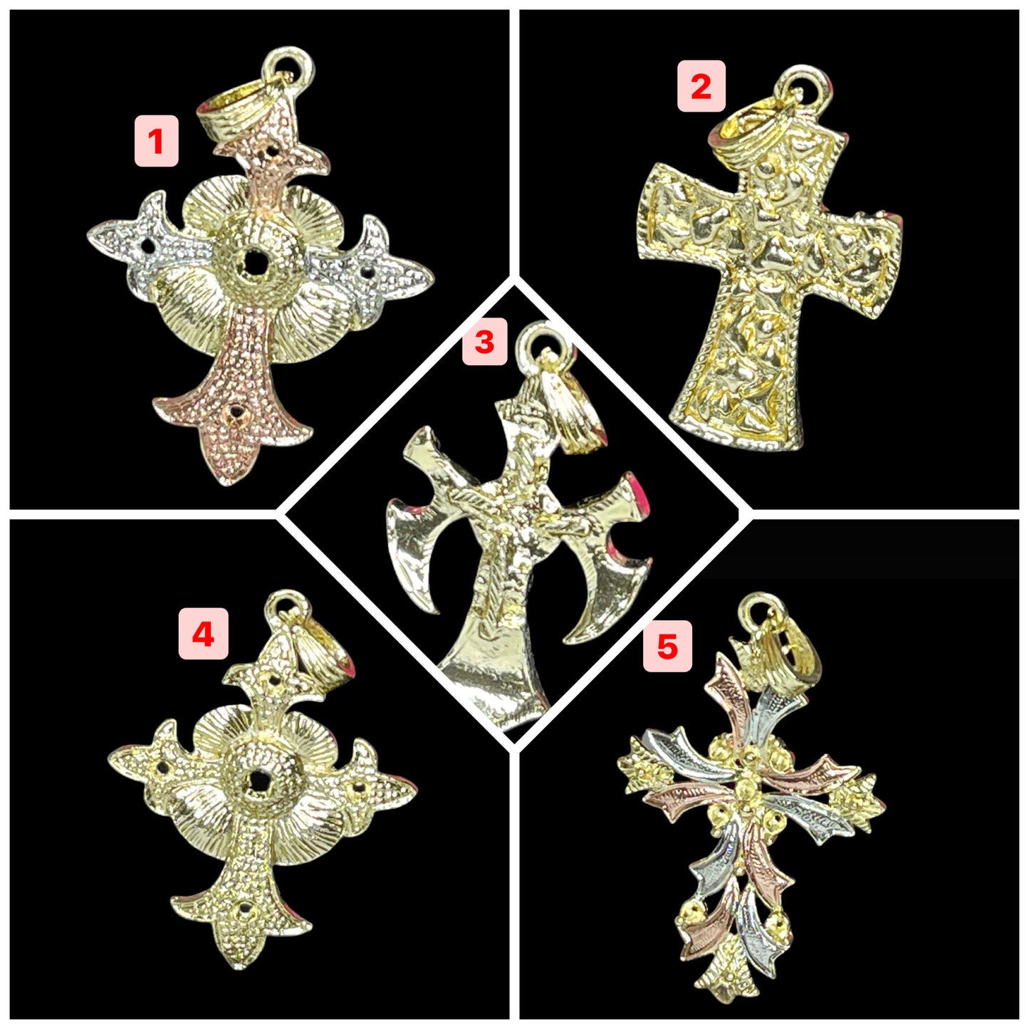 5 Cross Charms