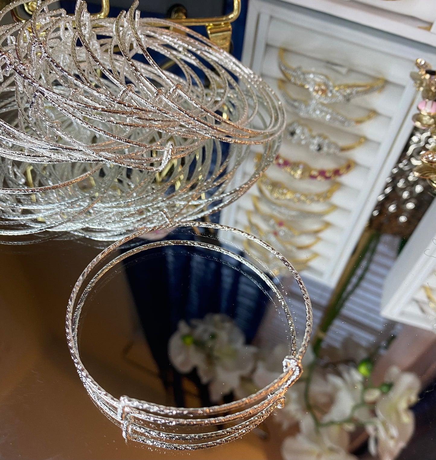 Silver Messy Wire Bangles 21