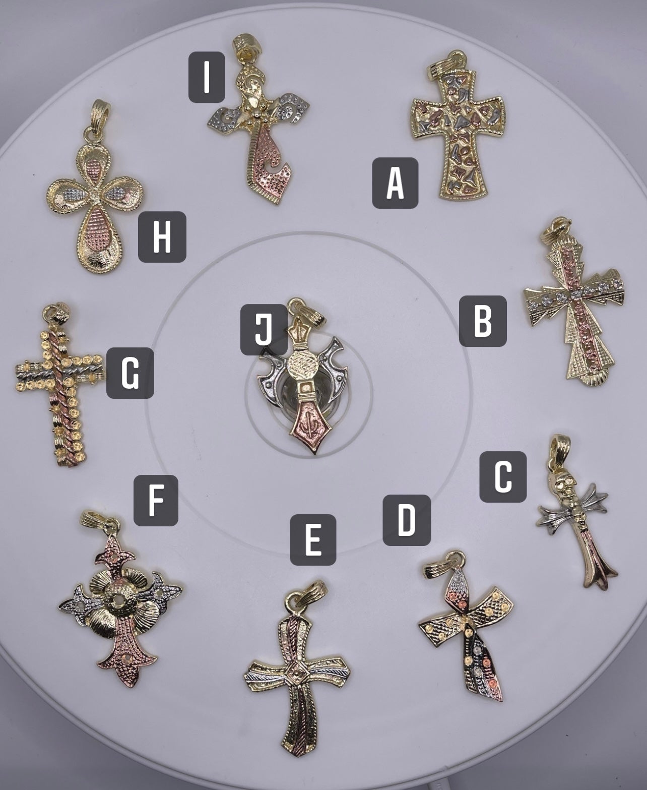 TriTone Cross Charms