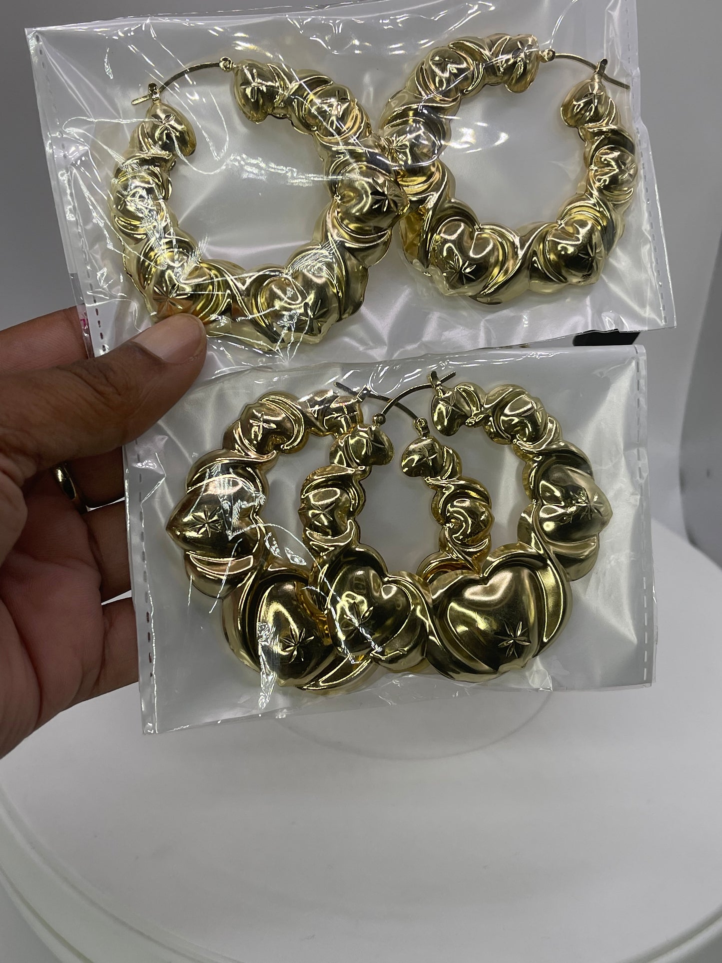 GF Bamboo Earrings Large or Medium