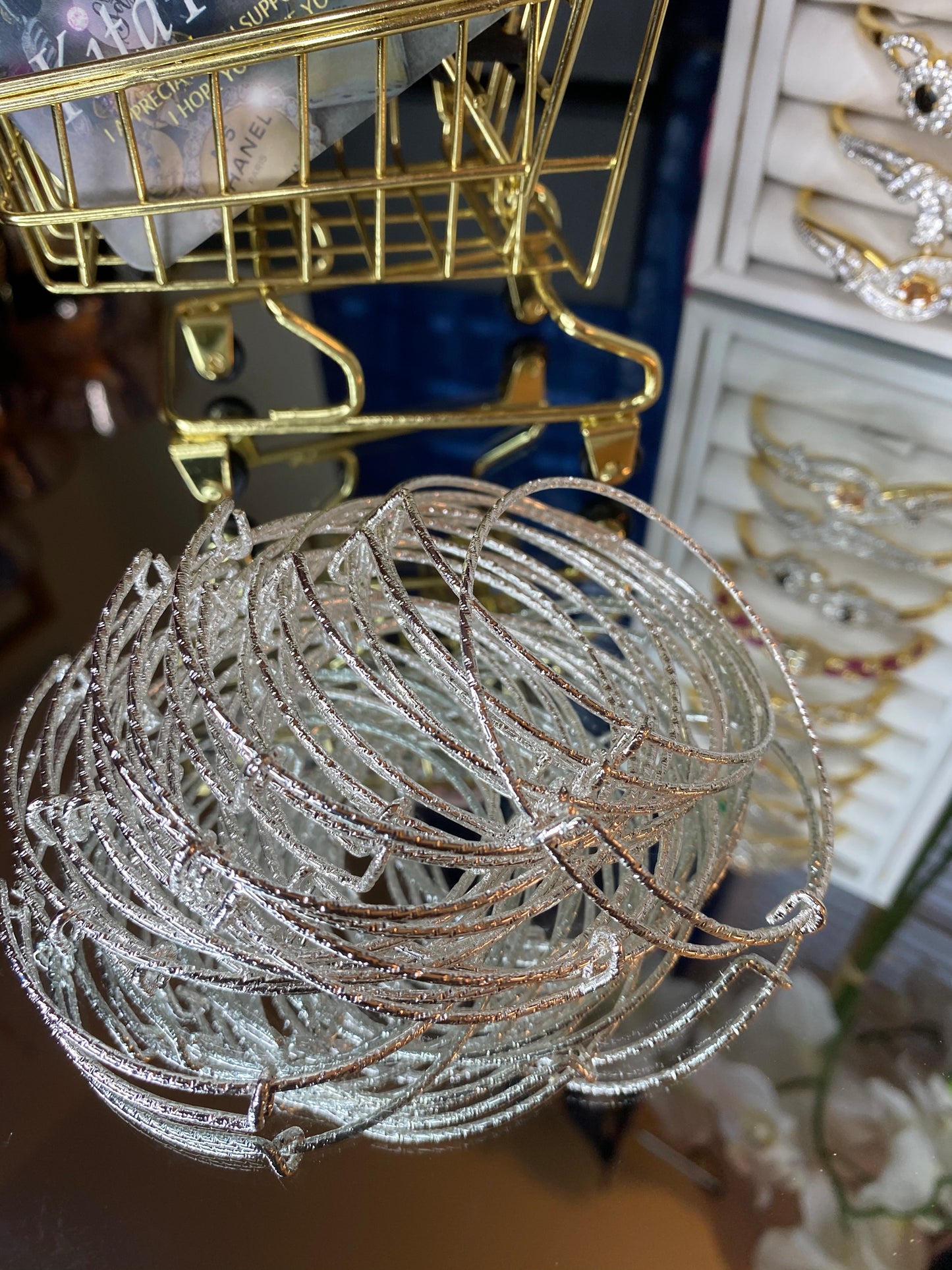 Silver Messy Wire Bangles 21