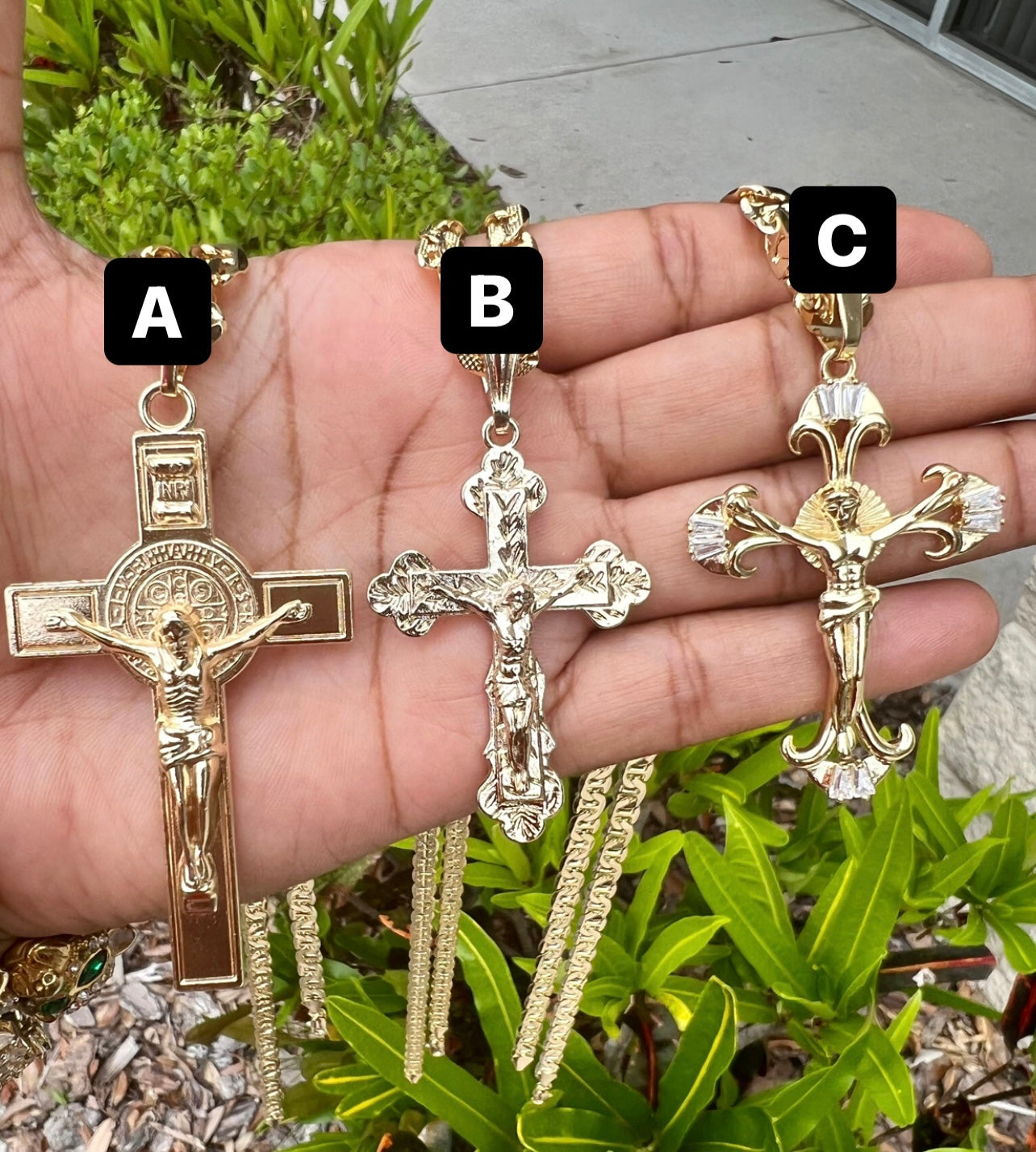 Cross on Gucci chain