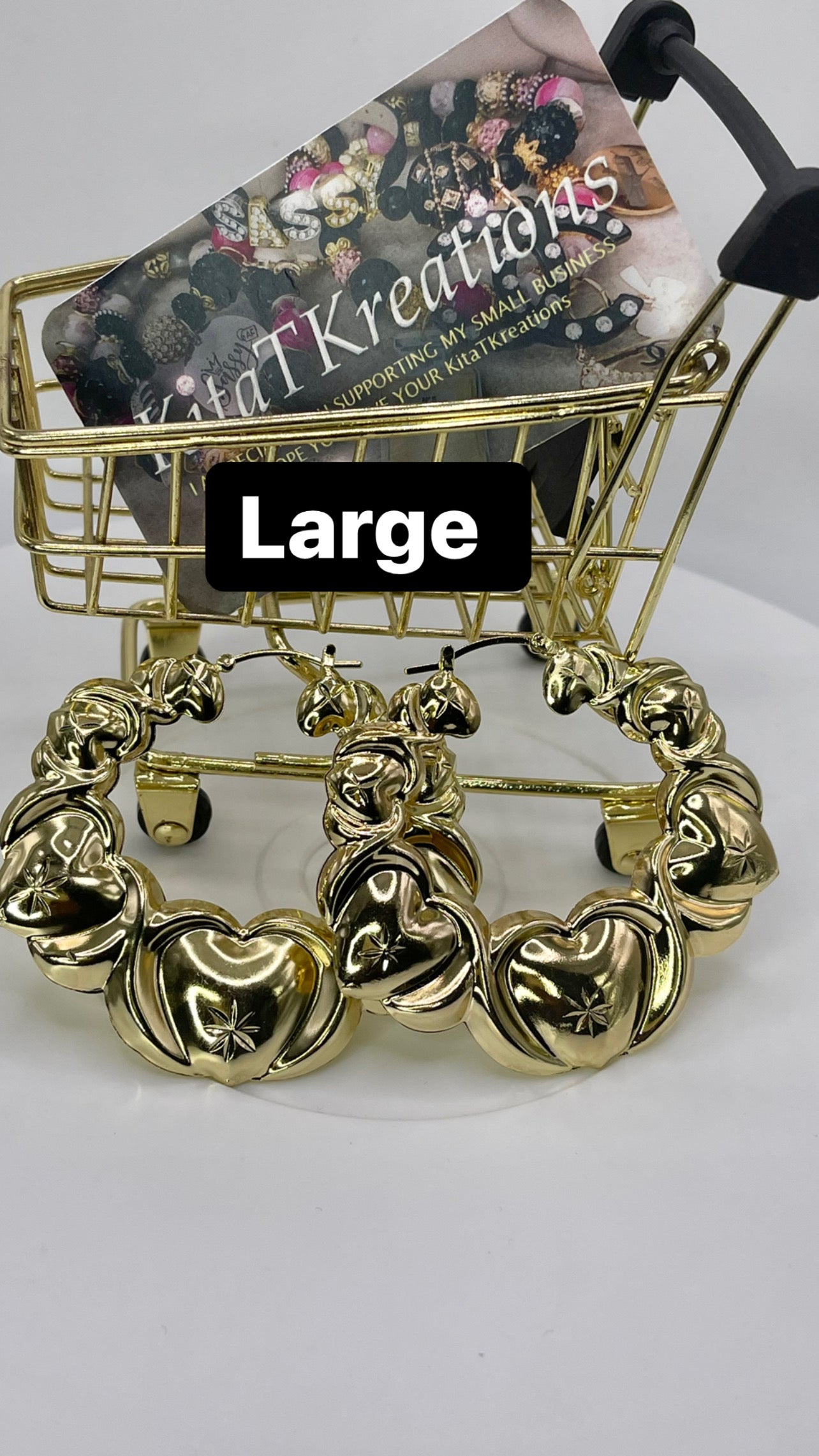 GF Bamboo Earrings Large or Medium