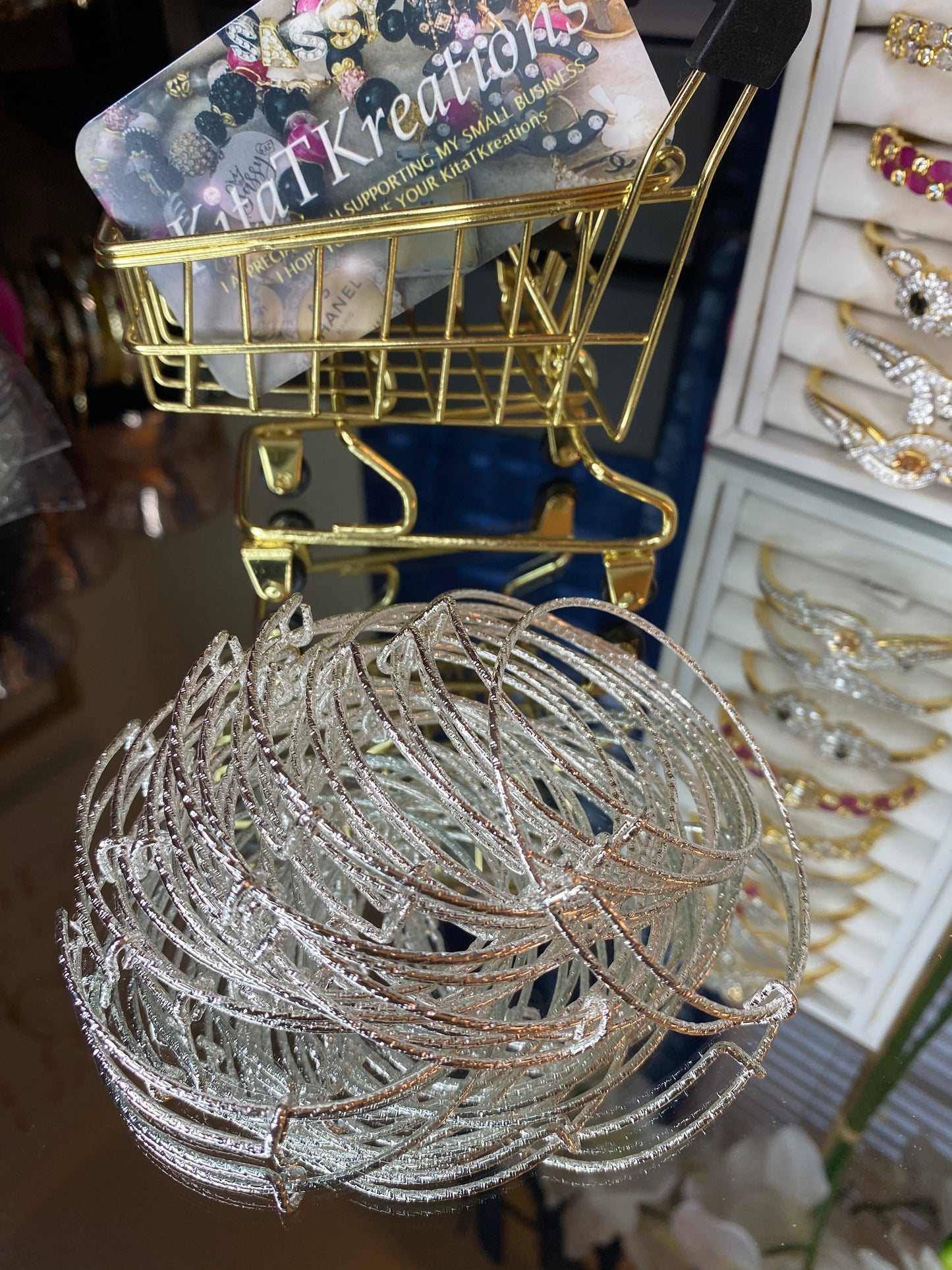 Silver Messy Wire Bangles 21