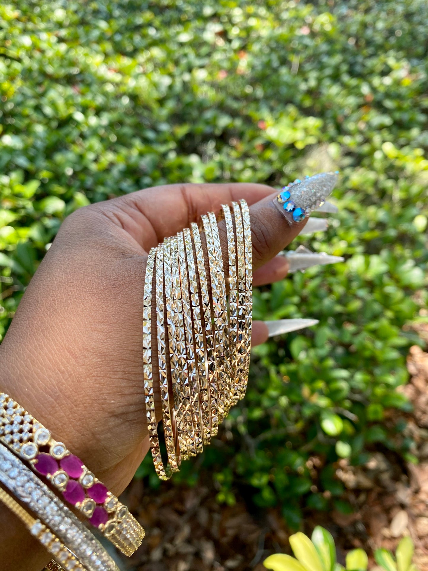 84pcs Gold Bangles Bundle 7,6,5,4.....2mm