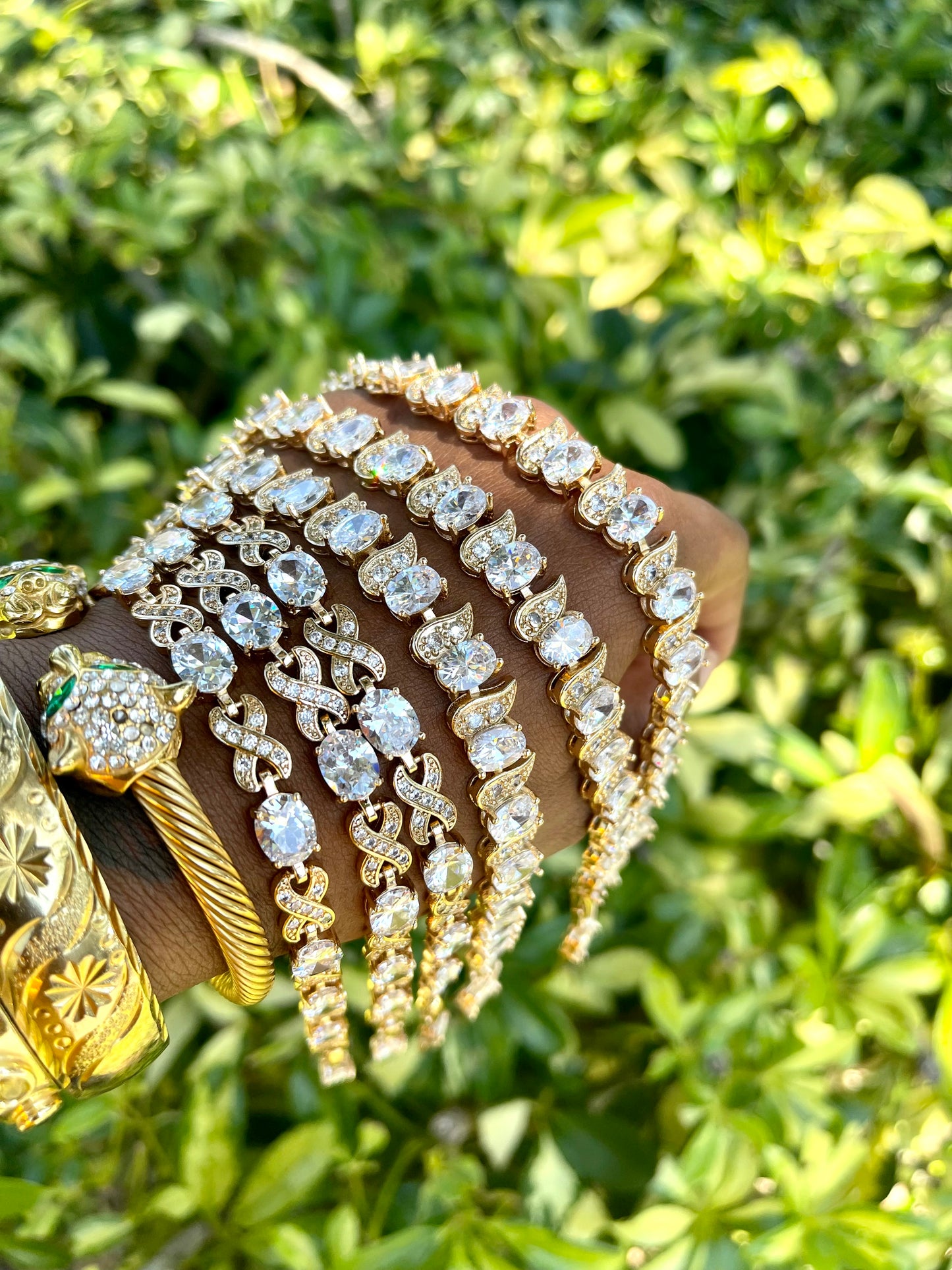 Clear XO Rhinestone Bracelets