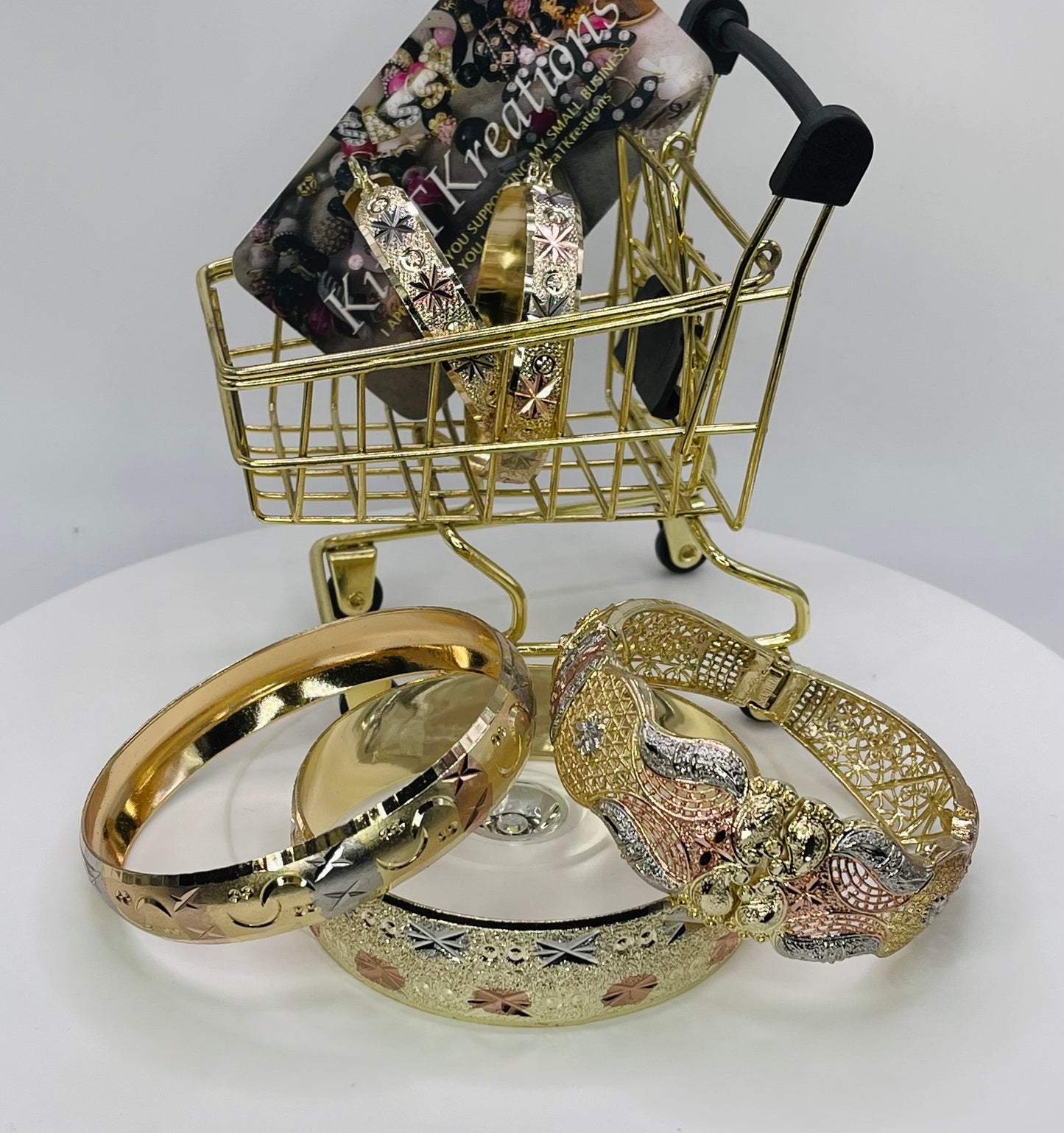 Kita Klaus Gold or TriTone Size 7” 4pc Set