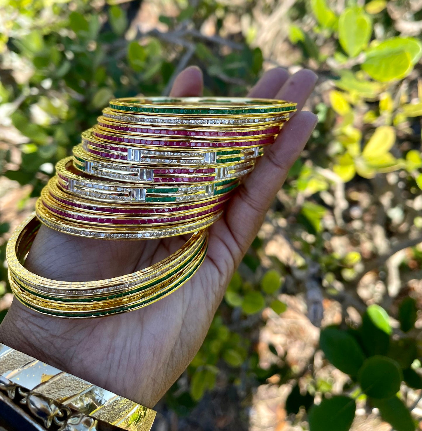 BFS … Emerald American Diamond Bangles