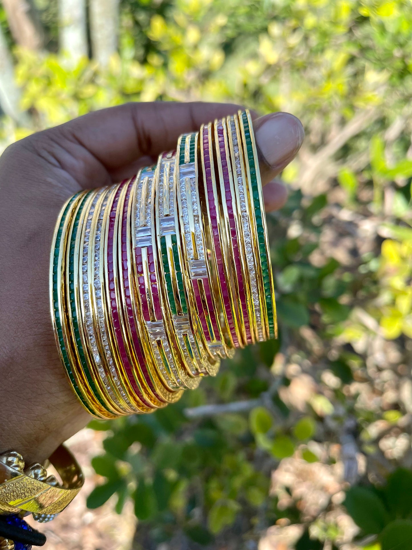 BFS … Emerald American Diamond Bangles