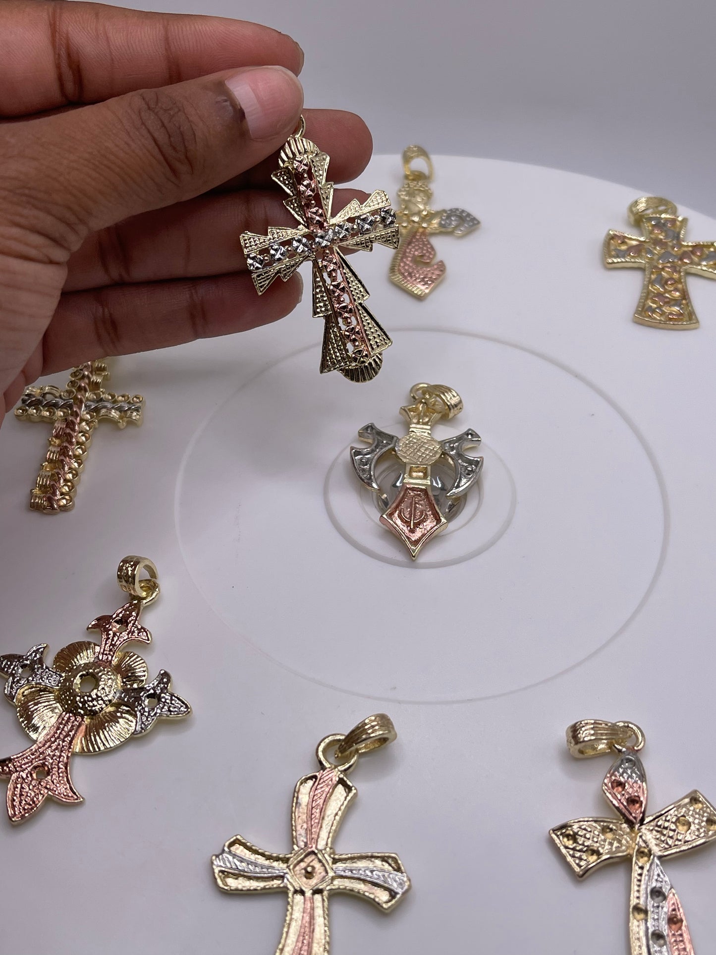 TriTone Cross Charms