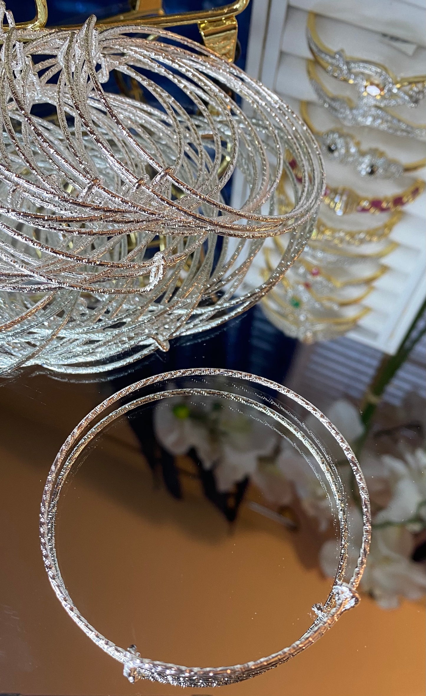 Silver Messy Wire Bangles 21