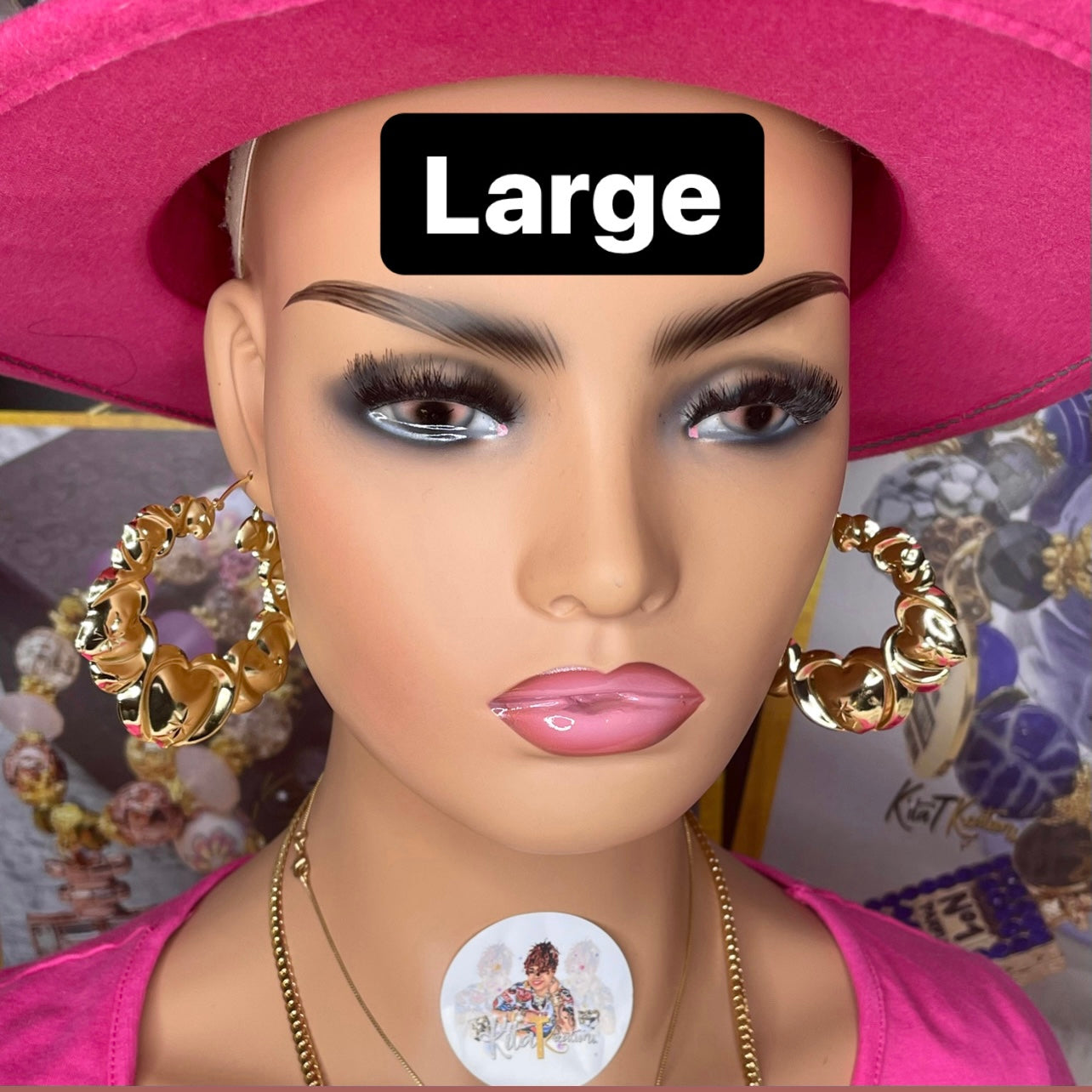 GF Bamboo Earrings Large or Medium