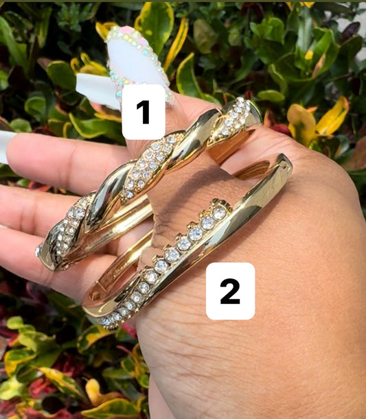 Open Rhinestone Bangle