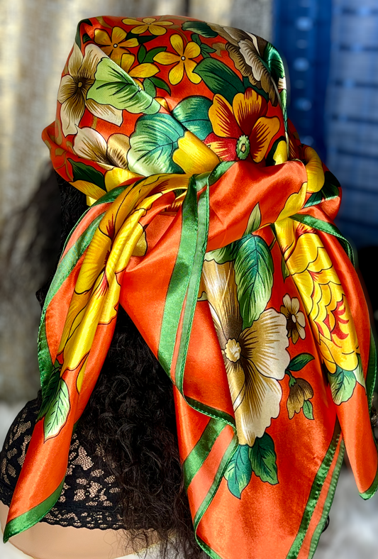 Orange Scarf With Shades