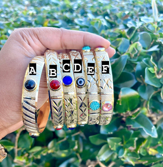 Colored Stone Bangles
