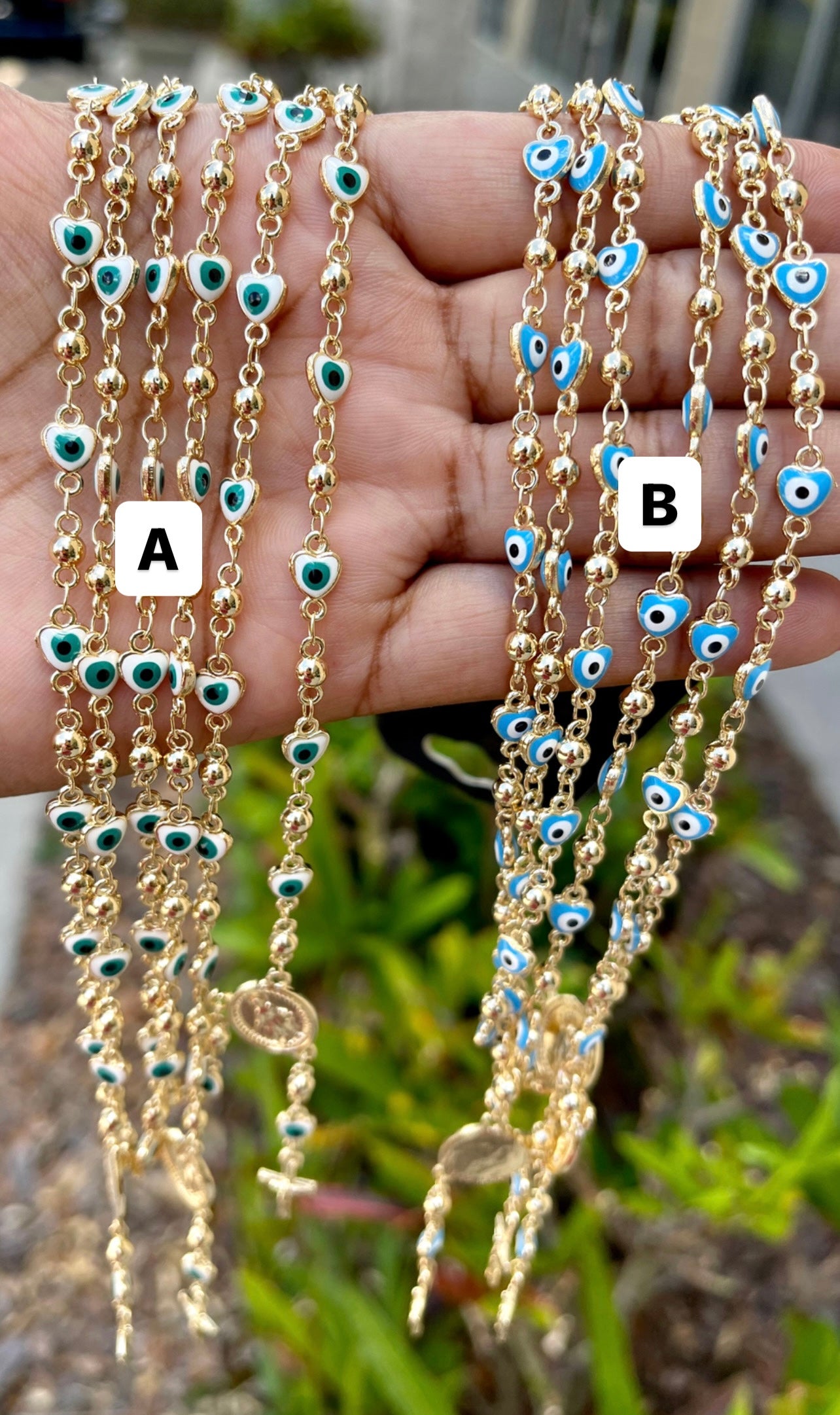 Rosary Evil Eye 🧿 Necklaces