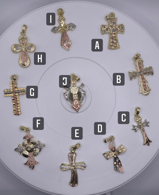 TriTone Cross Charms