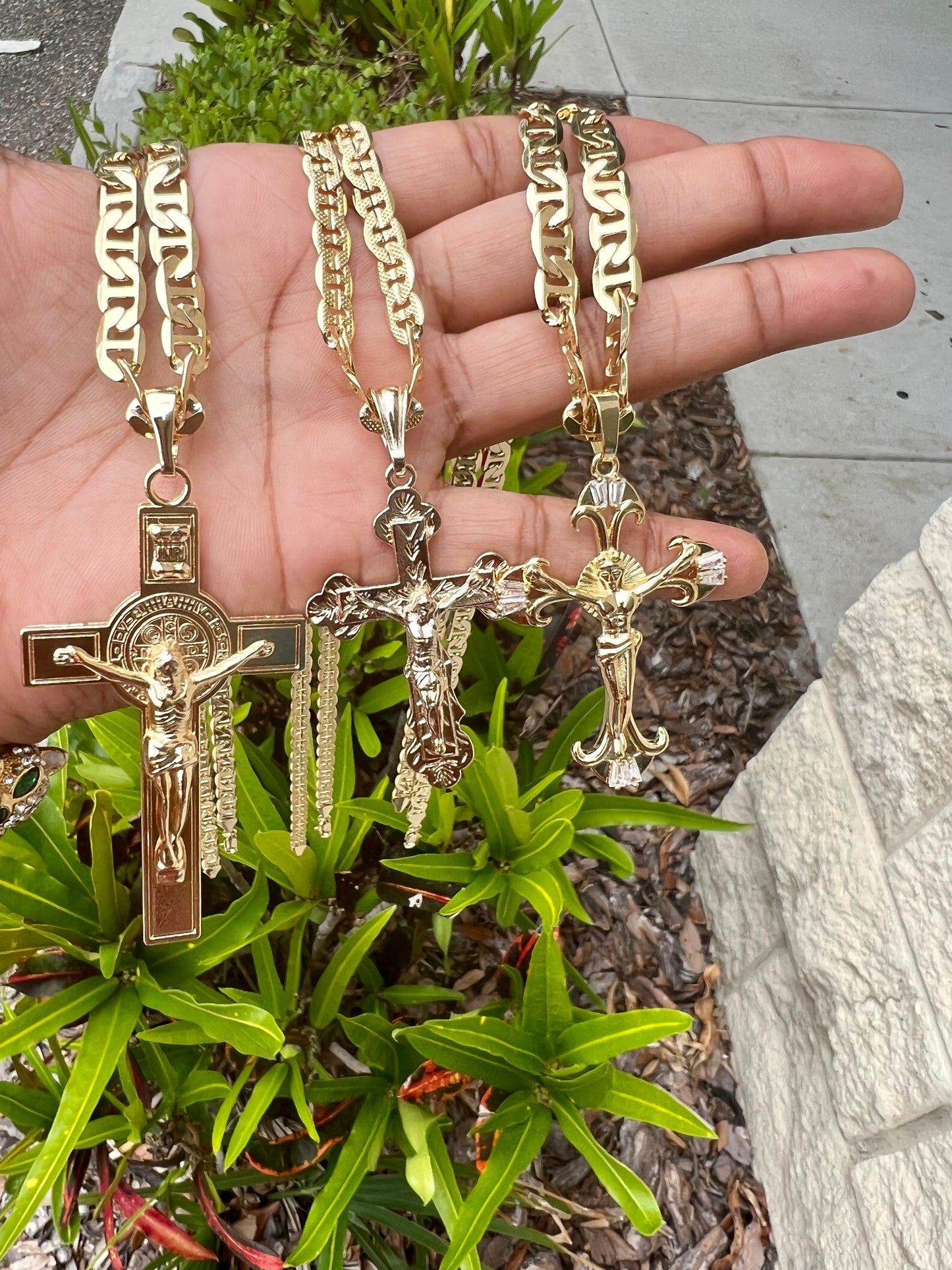 Cross on Gucci chain