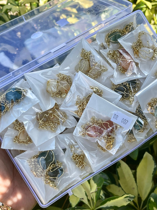 Stone Wire Wrap Anklets… A